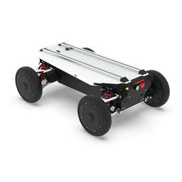 FlySpark AM600 Ackermann-Steering Wheeled UGV Robot Chassis | 50kg Payload, 9.7km/h, 60km Range, Independent Suspension, IP44 & CAN 2.0B ROS1/ROS2 SDK
