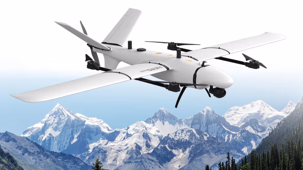 FlySpark Makeflyeasy Hero 2180mm VTOL Mapping & Survey Drone Platform | 136-Min Endurance | 144km Range | Professional Fixed-Wing VTOL UAV
