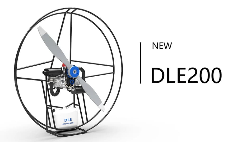 DLE200 Paramotor Engine | 200cc Gasoline Power System with Electric Start