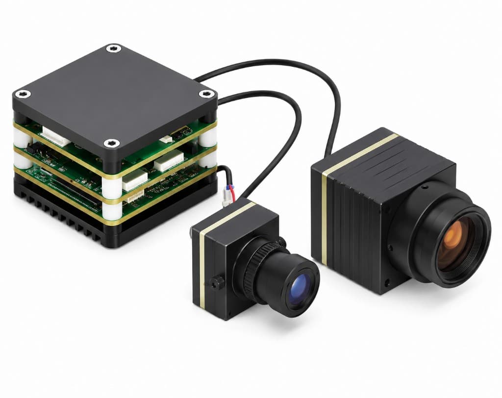 FlySpark AI Vision FlyCube ST Pro - Scout Thermal Pro AI Visual Tracking Module | Short-Focus Visible Camera + 640 Thermal Imaging