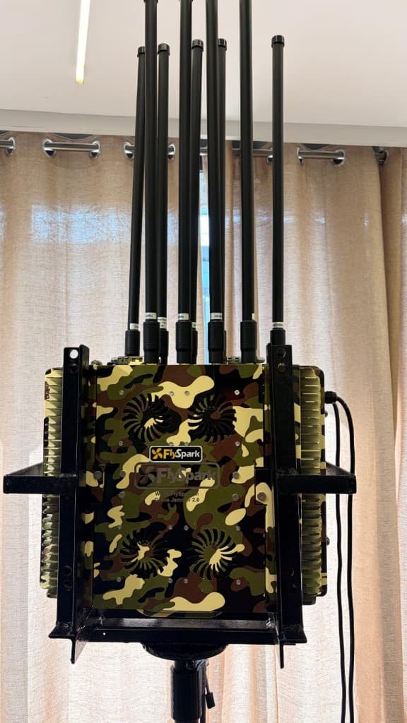 FlySpark Guardian-X11 Military Grade 11-Band 100W Anti-Drone Jamming System | 1100W Total RF Output | 400MHz–6GHz