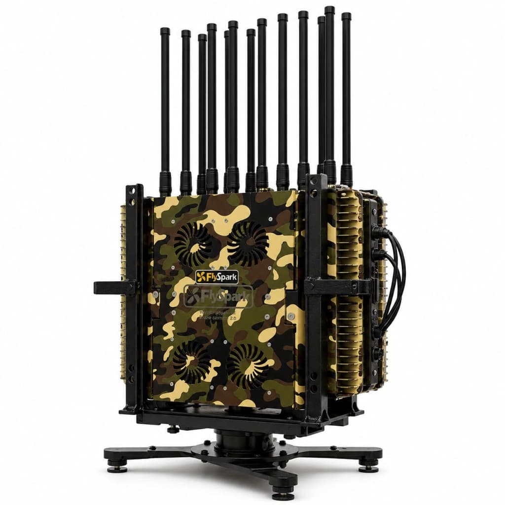 FlySpark Guardian-X11 Military Grade 11-Band Anti-Drone 50W Jamming System | 550W Total RF Output | 400MHz–6GHz